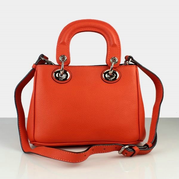 mini dior diorissimo original calfskin leather bag 44375 orange&purple